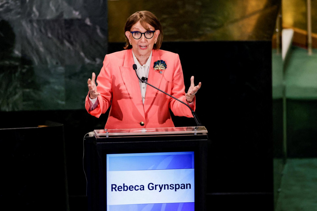 B&yacute;val&aacute; kostarick&aacute; viceprezidentka Rebeca Grynspanov&aacute;. FOTO: Reuters