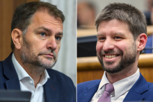 Ot&aacute;zkou za mili&oacute;n je, na ak&yacute; modus vivendi nabehn&uacute; najsilnej&scaron;ie opozičn&eacute; PS Michala &Scaron;imečku a Hnutie Slovensko Igora Matoviča. FOTO: TASR/kol&aacute;ž HN