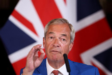 L&iacute;der strany Reform UK Nigel Farage. FOTO: REUTERS