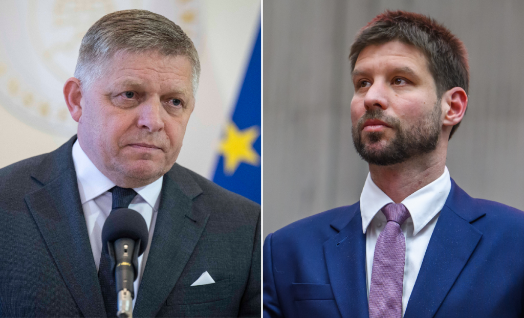 Robert Fico a Michal &Scaron;imečka. FOTO: TASR, kol&aacute;ž HN