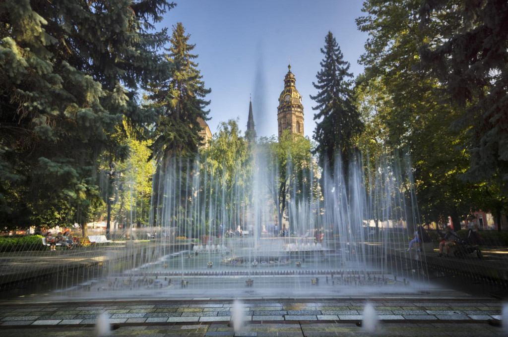 Spievaj&uacute;ca font&aacute;na v Ko&scaron;iciach. FOTO: Dreamstime