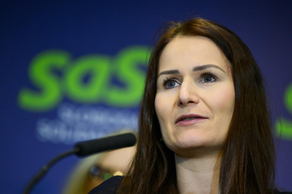 Na sn&iacute;mke poslankyňa N&aacute;rodnej rady Martina Bajo Holečkov&aacute; (SaS). FOTO: TASR/Jaroslav Nov&aacute;k