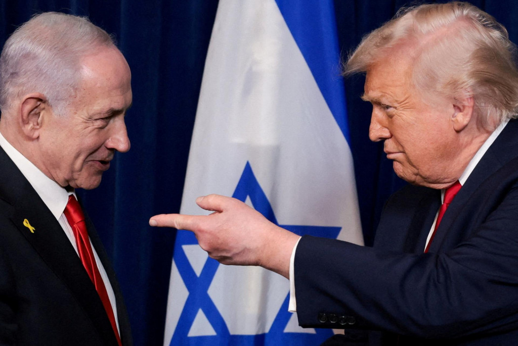 Americk&yacute; prezident Donald Trump a izraelsk&yacute; premi&eacute;r Benjamin Netanjahu. FOTO: REUTERS