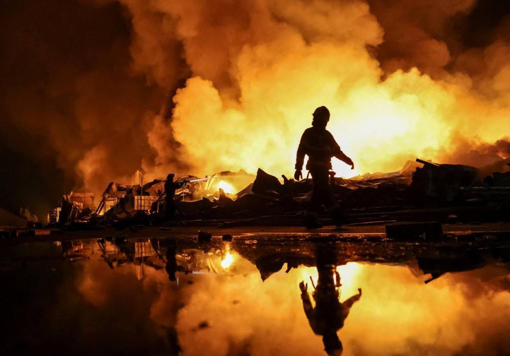 N&aacute;sledky rusk&eacute;ho &uacute;toku na Kyjev. FOTO: Reuters