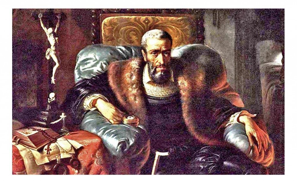 Cis&aacute;r Karol V. Habsbursk&yacute; v kl&aacute;&scaron;tore Yuste, kam sa utiahol po svojej abdik&aacute;cii v roku 1556 a o dva roky nesk&ocirc;r tam aj zomrel. (obraz nemeck&eacute;ho maliara Georga Bergmanna z roku 1854)