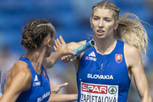 Zapletalov&aacute; bola okrem zisku zlata aj hlavnou ťah&uacute;ňkou na&scaron;ej &scaron;tafety. FOTO: TASR/M. Baumann