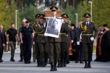 Pohreb Jevhena Konovaleca. FOTO: X/ZelenskyyUa