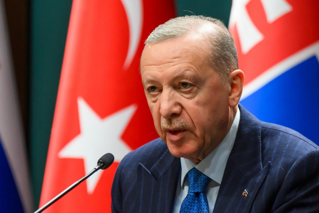Tureck&yacute; prezident Recep Tayyip Erdogan. FOTO: TASR/Jaroslav Nov&aacute;k