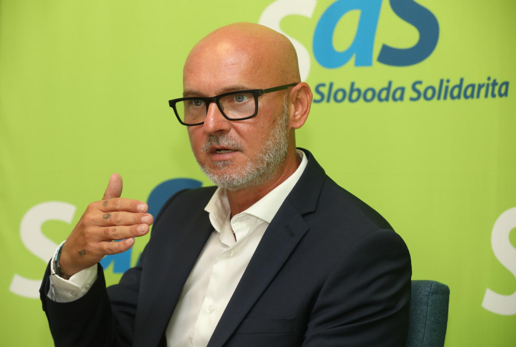 Branislav Gr&ouml;hling, politicky l&iacute;der SaS. FOTO: HN/Peter Mayer