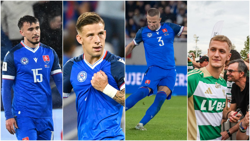 Kvarteto slovensk&yacute;ch reprezentantov st&aacute;le hľad&aacute; nov&yacute; klub. FOTO: kol&aacute;ž HN, TASR
