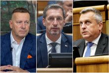 Politick&iacute; predstavitelia Boris Koll&aacute;r, Milan Majersk&yacute; a Andrej Danko. FOTO: HN, TASR, TASR