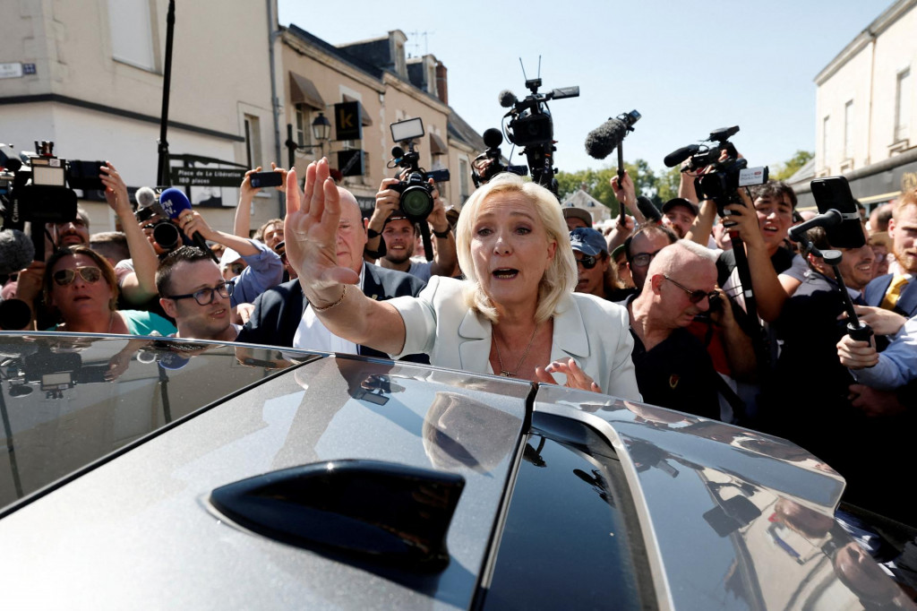 Krajne pravicov&aacute; kandid&aacute;tka Marine Le Penov&aacute;. FOTO: REUTERS