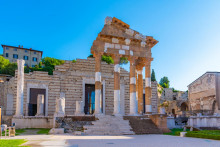 R&iacute;mske ruiny Tempio Capitolino v Brescii. FOTO: Dreamstime