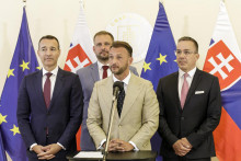 Z&aacute;stupcovia strany Hlas (na sn&iacute;mke) si osvojili mantru, že penzisti si za svoju ťažk&uacute; pr&aacute;cu trin&aacute;sty d&ocirc;chodok zasl&uacute;žia. FOTO: TASR/ D. Veselsk&yacute;