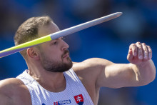 Slovensk&yacute; atl&eacute;t Jakub Kub&iacute;nec počas kvalifik&aacute;cie v hode o&scaron;tepom na majstrovstv&aacute;ch Eur&oacute;py v anglickom Birminghame vo &scaron;tvrtok 13. augusta 2026. FOTO TASR/Martin Baumann