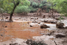 N&aacute;rodn&yacute; park Grand Canyon na z&aacute;pade Spojen&yacute;ch &scaron;t&aacute;tov zasiahla bleskov&aacute; povodeň. FOTO: TASR/AP/National Park Service