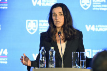 Na sn&iacute;mke maďarsk&aacute; ministerka zahraničn&yacute;ch vec&iacute; Anita Orb&aacute;nov&aacute;. FOTO: TASR/Pavel Neubauer