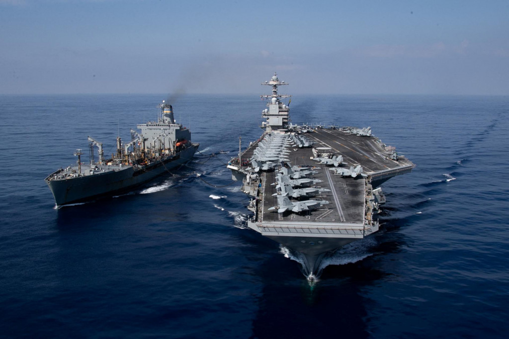 Najv&auml;č&scaron;ia lietadlov&aacute; loď na svete USS Gerald R. Ford. FOTO: Reuters