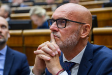 Na sn&iacute;mke poslanec N&aacute;rodnej rady a &scaron;&eacute;f SaS Branislav Gr&ouml;hling. FOTO: TASR/Jaroslav Nov&aacute;k