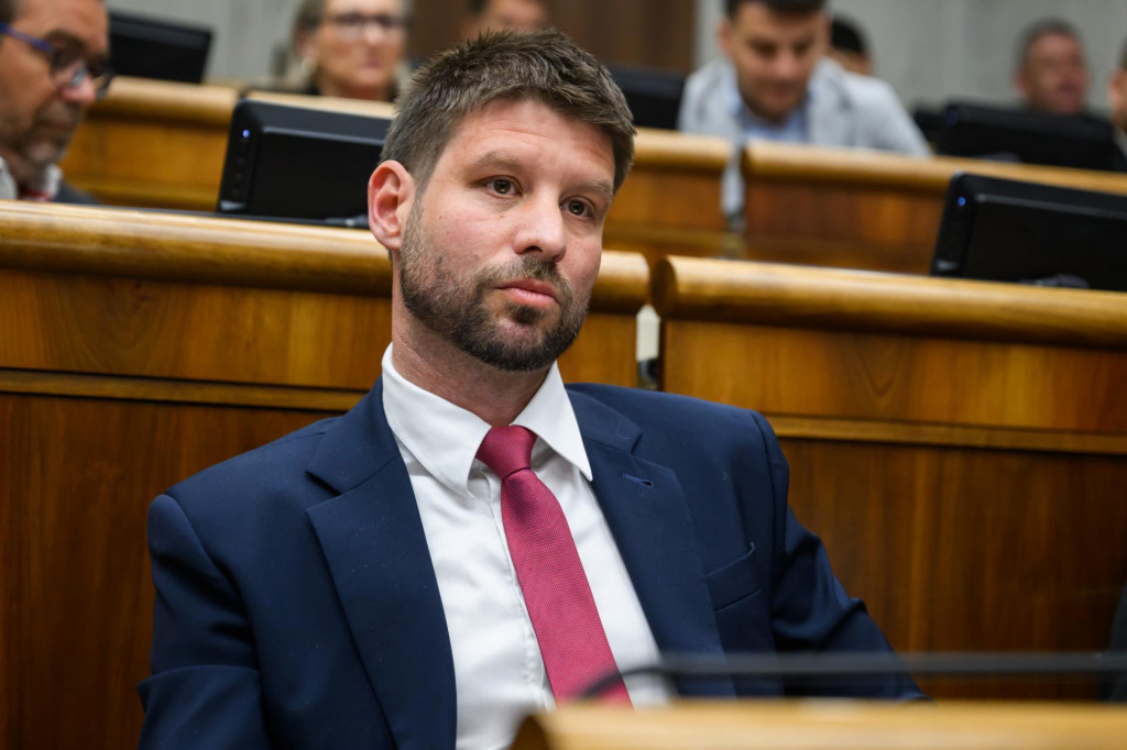 Na sn&iacute;mke poslanec N&aacute;rodnej rady a &scaron;&eacute;f PS Michal &Scaron;imečka. FOTO: TASR/Jaroslav Nov&aacute;k