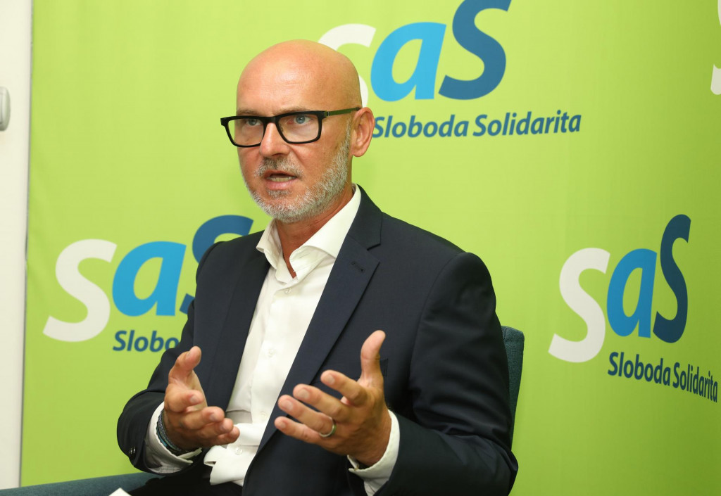 Predseda politickej strany SaS Branislav Gr&ouml;hling. FOTO: HN/Peter Mayer