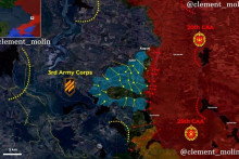 V&yacute;boj na bojisku pri Lymane (september 2026). MAPA: @clement_molin