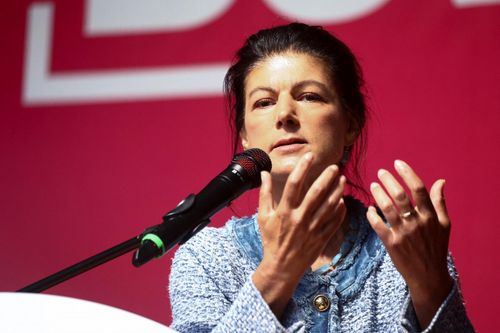 Sahra Wagenknechtov&aacute;, zakladateľka nemeckej strany Aliancia Sahry Wagenknechtovej. FOTO: Reuters
