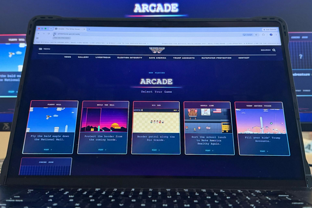 Na sn&iacute;mke nov&aacute; webov&aacute; str&aacute;nka &bdquo;Arcade&ldquo;, ktor&uacute; spustil Biely dom. FOTO: TASR/AP