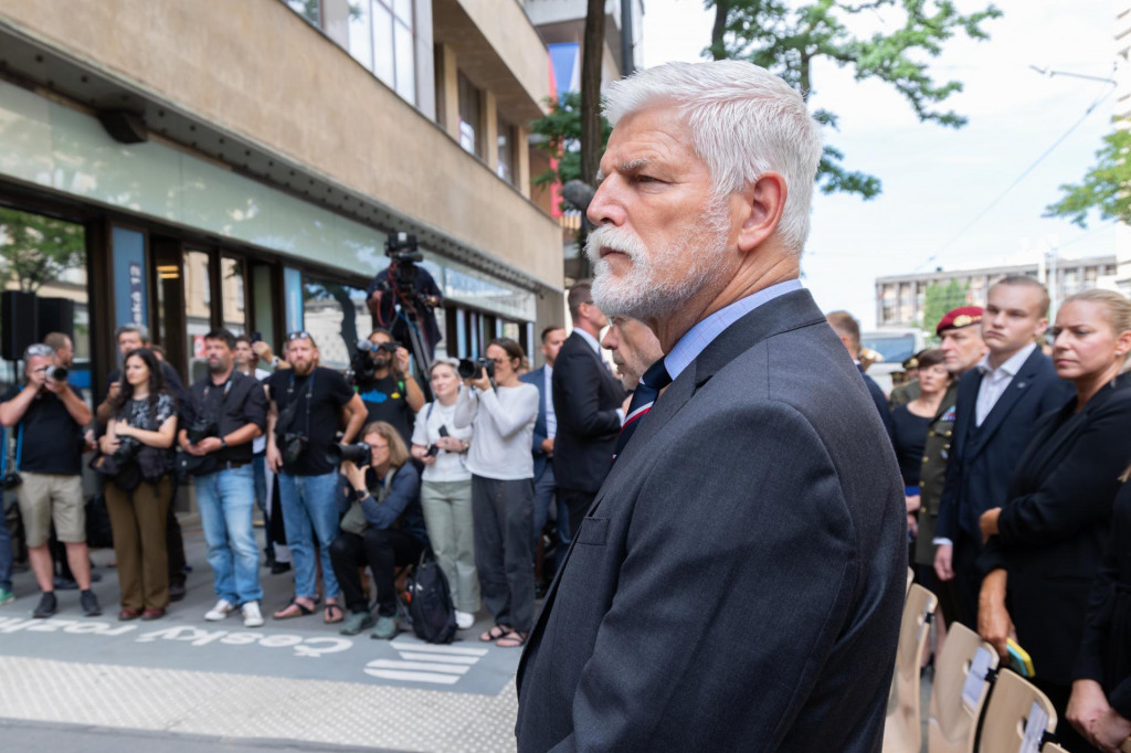 Na sn&iacute;mke česk&yacute; prezident Petr Pavel. FOTO: TASR/Barbora Vizv&aacute;ryov&aacute;