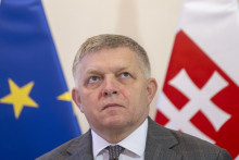 Na sn&iacute;mke predseda vl&aacute;dy Robert Fico (Smer-SD). FOTO: TASR/Martin Baumann