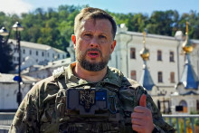 Ukrajinsk&yacute; brig&aacute;dny gener&aacute;l Andrij Bileckyj. FOTO: Telegram/ab3army